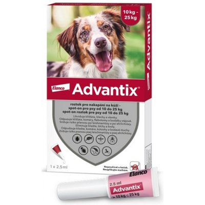 ΩAdvantix spot-on 2,5 ml L 10-25 kg – Hledejceny.cz