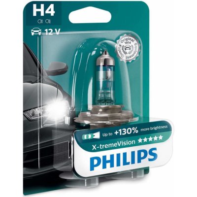Philips X-tremeVision H4 P43t-38 12V 60/55W 12342XVB1 – Hledejceny.cz