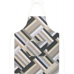 Bellatex Kuchyňská zástěra ADÉLA zástěra 67x84 cm Pruhy šedá béžová – Hledejceny.cz