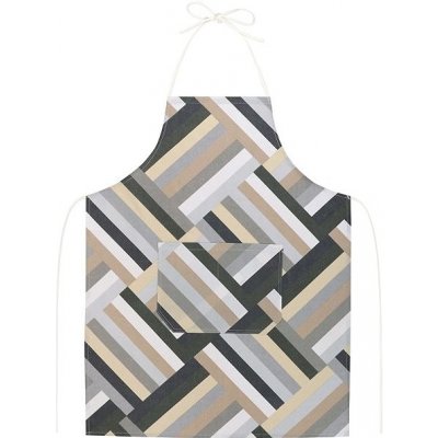 Bellatex Kuchyňská zástěra ADÉLA zástěra 67x84 cm Pruhy šedá béžová – Hledejceny.cz