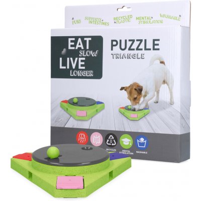 Eat Slow Live Longer Hlavolam pro psy Triangle barevný 25 cm – Zboží Mobilmania