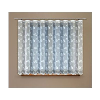 Dekorační žakárová záclona s řasící páskou DANIELA 90 bílá 300x90 cm MyBestHome – Hledejceny.cz