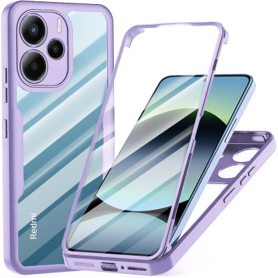 Techsuit ColorVerse 360 ​​Series Kryt + ochranné sklo pro Xiaomi Redmi Note 14 4G – fialový – Zboží Živě