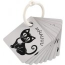 Profibaby kartičky kontrastní černobílé set 9ks zvířátka s klipem pro miminko