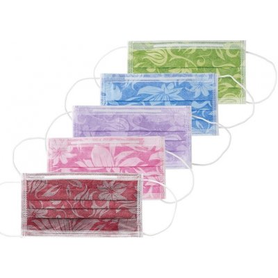 Floral Ústenky s gumičkou 3-vrstvé fialové 50 ks – Zboží Dáma