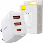 Baseus kompaktní rychlonabíjecí adaptér 2x USB-A, 1x Type-C 30W CCXJ-E02 – Zboží Mobilmania
