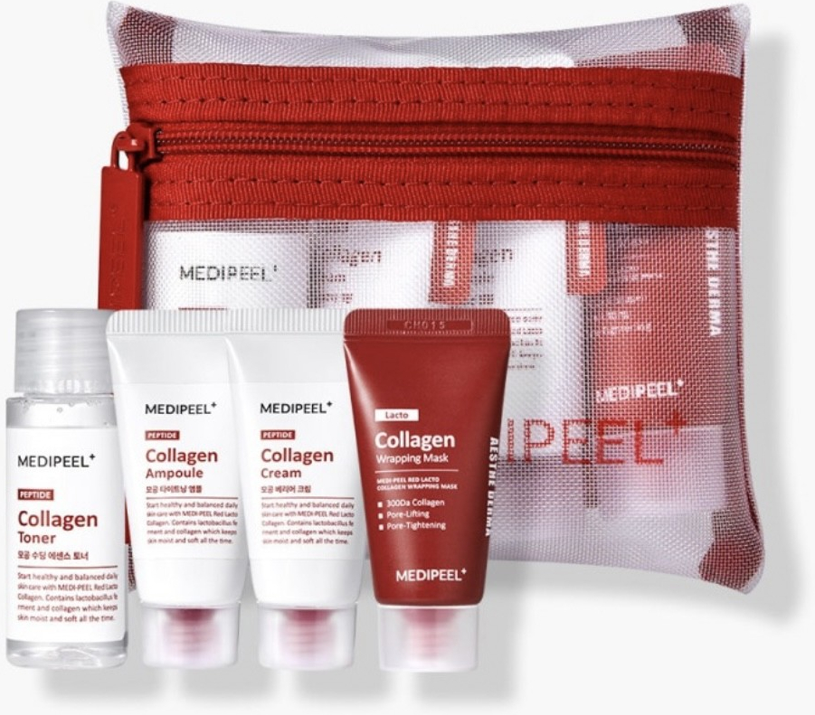 MEDI-PEEL- peptide 9 Red Lacto Collagen Trial Kit - CESTOVNÍ BALENÍ 4 produkty 30 ml, 15ml, 15 ml, 15 ml