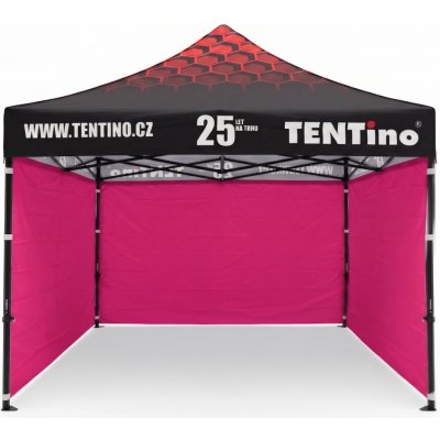 TENTino STEEL HEXAGON 3x3m 14A - RŮŽOVÁ, konstrukce + střecha TENTino + 2x boční strana – Hledejceny.cz