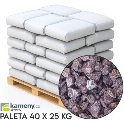 Kameny.cz Okrasné kameny Atlas Red drť Vyberte si balení: Paleta - 40 x 25 kg - DOPRAVA ZDARMA, Vyberte si velikostní frakci: 1,6 - 3,2 cm – Zboží Dáma
