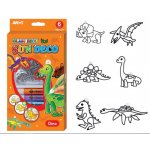 Barvy na sklo sada 6 barev 10,5 ml + 6 sklíček DINO – Zboží Mobilmania