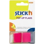 Záložka samolepicí Z Stick'n Hopax, 45x25 mm, plastová, růžová, 50 ks – Hledejceny.cz