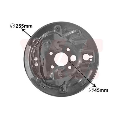 Krycí plech, brzdový buben VAN WEZEL 7620373 | Zboží Auto