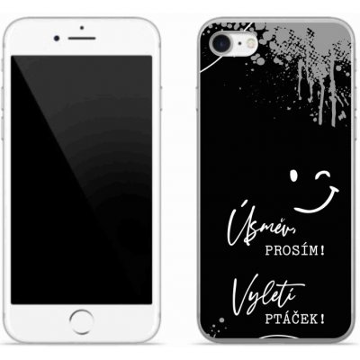 mmCase na iPhone SE (2020) - vtipný text 4 černé pozadí – Zboží Mobilmania