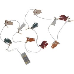 Star trading Světelný řetěz FOREST FRIENDS 10x LED 1,8 m