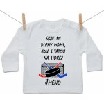 Boodyy Tričko s dlouhým rukávem Jdu s tátou na hokej – Zboží Dáma