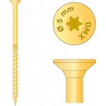 Konstrukční tesařský vrut 5x80mm TORX T25 Zn zápustná hlava, 200ks – Hledejceny.cz