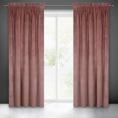 EUROFIRANY ZATEMŇOVACÍ ZÁVĚS NA PÁSCE VILLA 140X270 CM STARORŮŽOVÁ – Hledejceny.cz