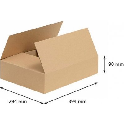 Obaly KREDO Kartonové krabice 394 x 294 x 90 cmmm 3VVL / 25 kusů – Zboží Mobilmania