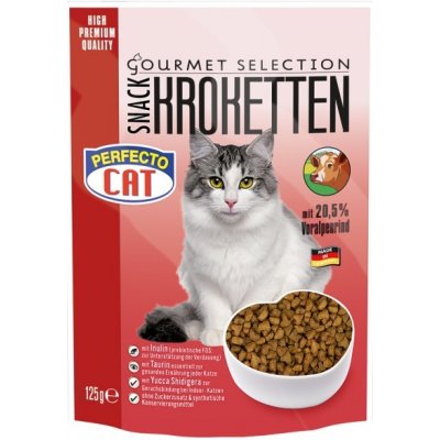 Perfecto Cat Kroketten snack 20,5 % hovězí 125 g