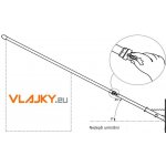 Komplet fasádní držák a žerď na vlajku 2,5 m - Šedá RAL 9007 – Sleviste.cz