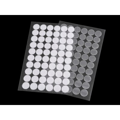 Suchý zip samolepicí kolečka Ø15 mm transparentní Varianta: transparent, Balení: 1 karta – Zboží Dáma