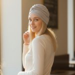 Ebbie bavlněný turban-style ŠEDÝ MELÍR – Hledejceny.cz