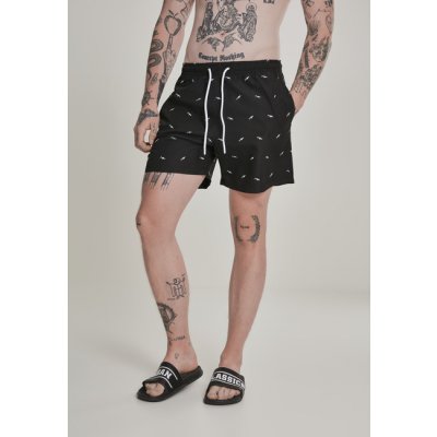 Urban Classics 2 Embroidery Swim Shorts shark/black /white