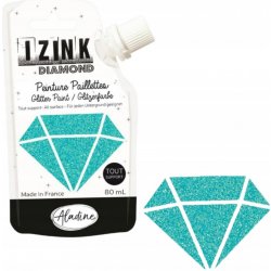 Izink Diamond Diamantová barva tyrkysová 80 ml