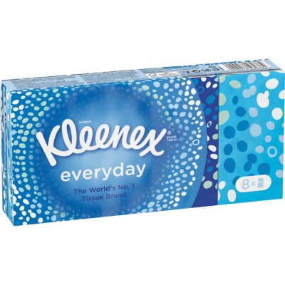 Kleenex Everyday papírové kapesníky 3-vrstvé 8 x 8 ks – Sleviste.cz