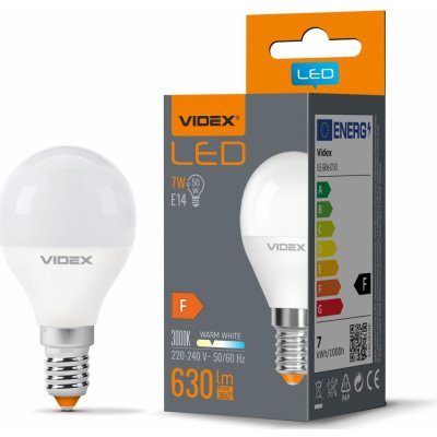 LED žárovka LED E14 G45 Koule 7W = 50W 630lm 3000K teplá bílá 240° Videx – Hledejceny.cz