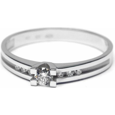 Klenoty Budín zásnubní prsten z bílého zlata s diamantem J 28262 17 – Zboží Mobilmania