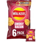 Walkers bramborové chipsy s příchutí slaniny 6 x 25 g – Zboží Dáma