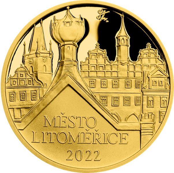 Česká mincovna Zlatá mince 5000 Kč Město Litoměřice Proof 1/2 oz