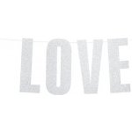 Banner Love STŘÍBRNÝ 21x55cm – Zboží Dáma