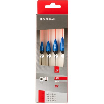 CAPERLAN Sada 4 splávků na rybolov na plavanou C2 PF-F500 0,6g, 1g, 1,5g, 2g – Zboží Mobilmania