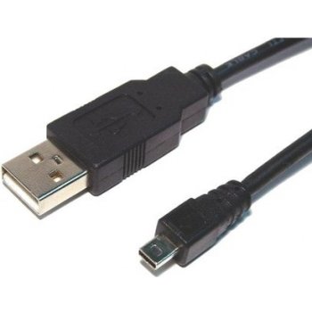 AQ CC65018 Mini USB 8pin - USB 2.0 A M/ M, 1,8m, černý