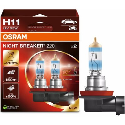 Osram Night Breaker 220 H11 PGJ-2 12V 55W 2 ks – Sleviste.cz