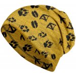 Dětská merino čepice Homeless Hořčicová Lesní stopy – Sleviste.cz