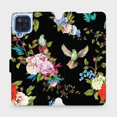 Pouzdro Mobiwear Flipové Samsung Galaxy M12 - VD09S Ptáčci a květy