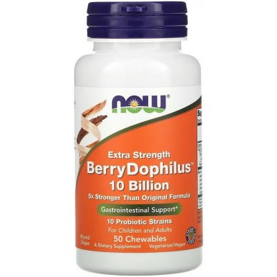 Now BerryDophilus Extra Strength probiotika pro děti 50 žvýkacích pastilek – Zboží Mobilmania