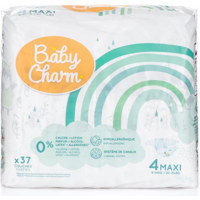 Baby Charm Super Dry Flex 4 Maxi 9-14 kg 37 ks – Zboží Mobilmania