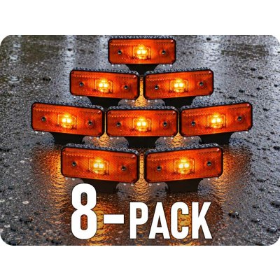 KAMAR Boční obrysové LED světlo, 0,5W, 2xLED, 12/24V, IP67, oranžové, 8-PACK! [L1035-B] – Hledejceny.cz