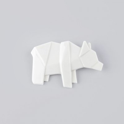 Stehlík Design porcelánová brož medvěd bílá