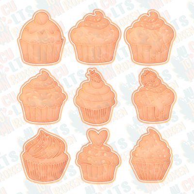 Sada vykrajovátek - Cupcake Velikost: 8-10 cm – Hledejceny.cz