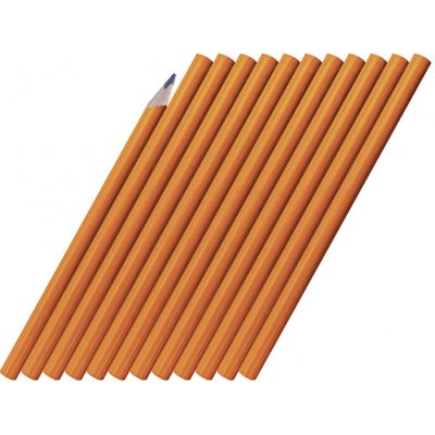 CHINEX Dřevěná stavební tužka 18cm 12 ks. 9159 – Zboží Mobilmania