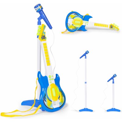 MULTISTORE Elektrická kytara set stativ pro děti mp3 modrá – Sleviste.cz