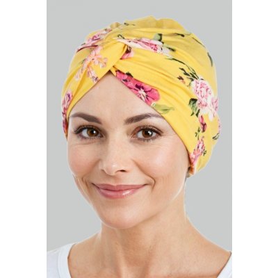 Aradesa dámský turban Floral žlutý – Sleviste.cz