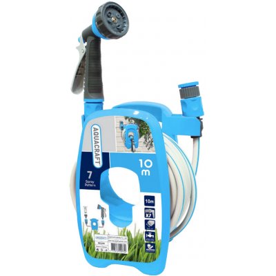 AQUACRAFT Naviják na hadici | 3/8" (10 m) + pistole + spojky – Hledejceny.cz