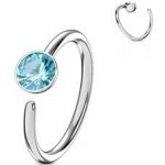Šperky4U piercing do nosu ucha kruh se zirkonem N0024-Q – Zboží Dáma