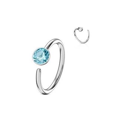Šperky4U piercing do nosu ucha kruh se zirkonem N0024-Q – Zboží Dáma
